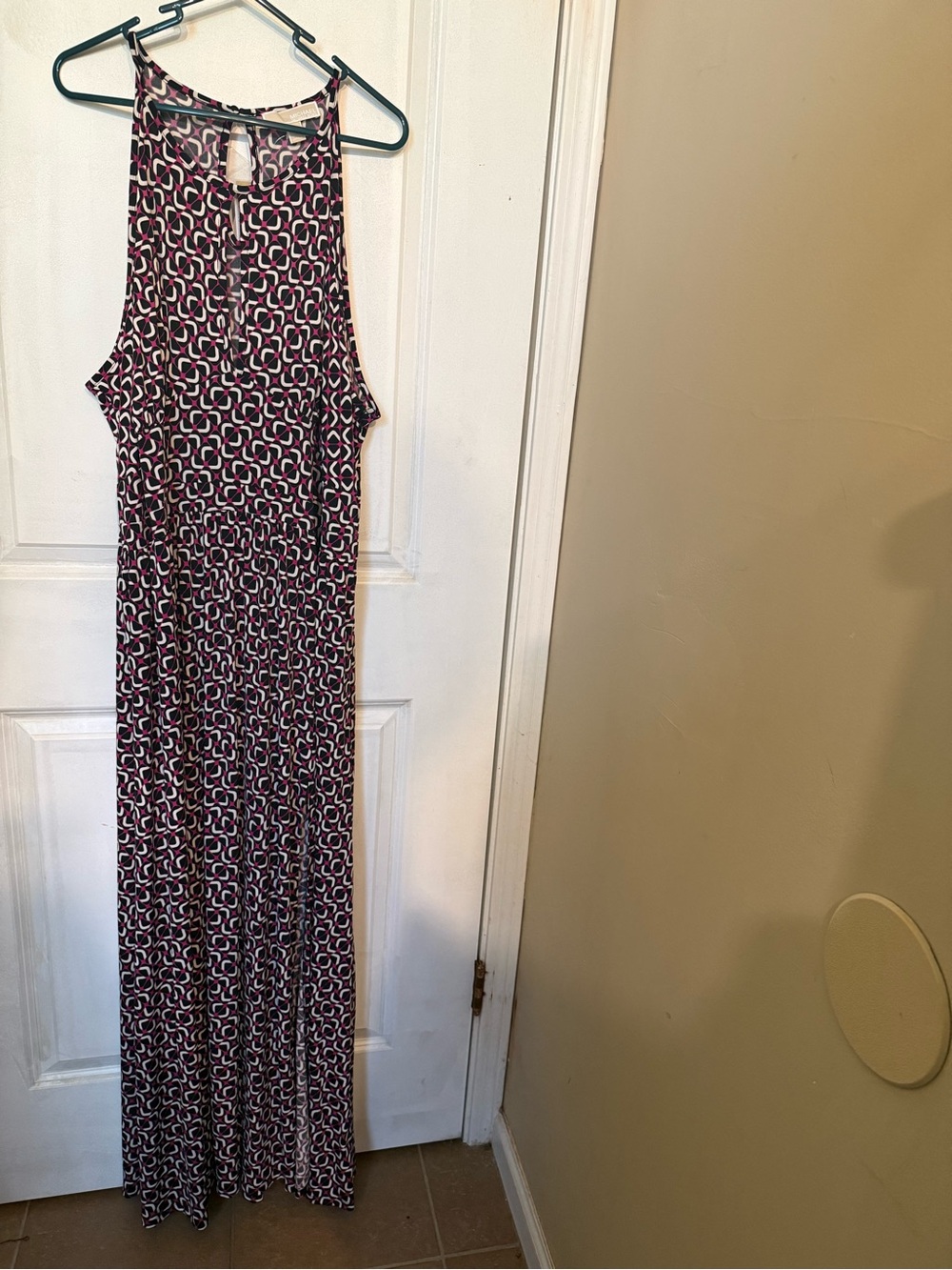 MICHAEL Michael Kors Black, Pink & White Geometric Sleeveless Dress